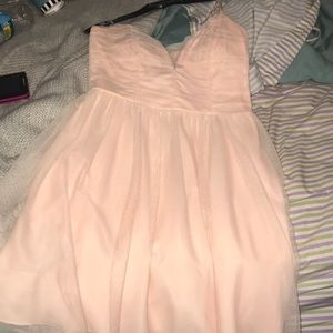 Blush pink mini formal dres